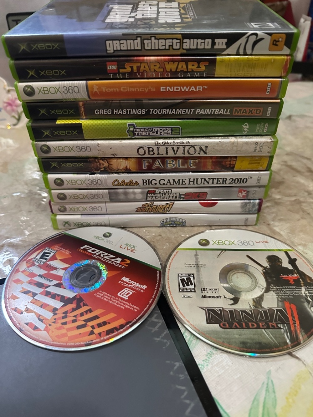 Lot of 13 Xbox & Xbox 360 Games Grand Theft Auto III The Elder Scrolls IV Oblivi